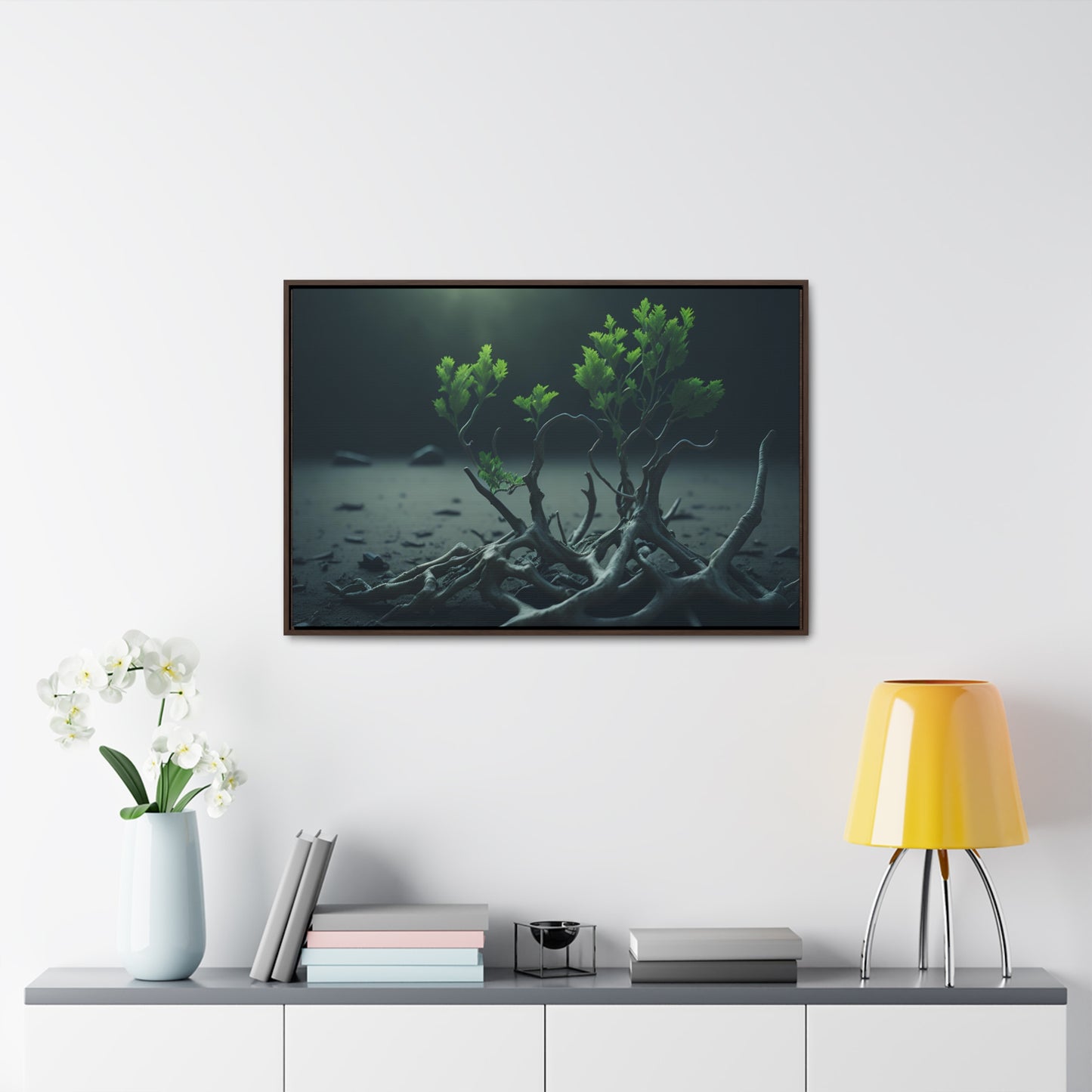 New life Gallery Canvas Wrap artwork depicting a fresh start at life in a barren wasteland