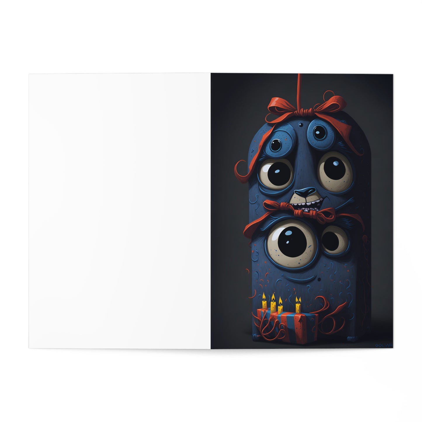 Happy Birthday Monster Greeting Cards (7 pcs) Design 13 of 15