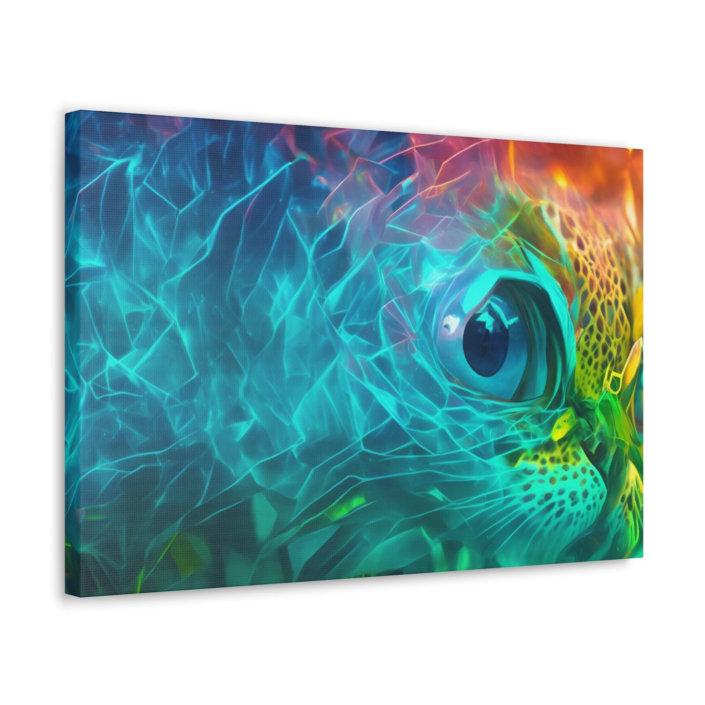 Rainbow wave stretched Canvas Gallery Wraps for the gameroom art gay gift for lgbtq lovers ally femme style art horizontal orientation v3