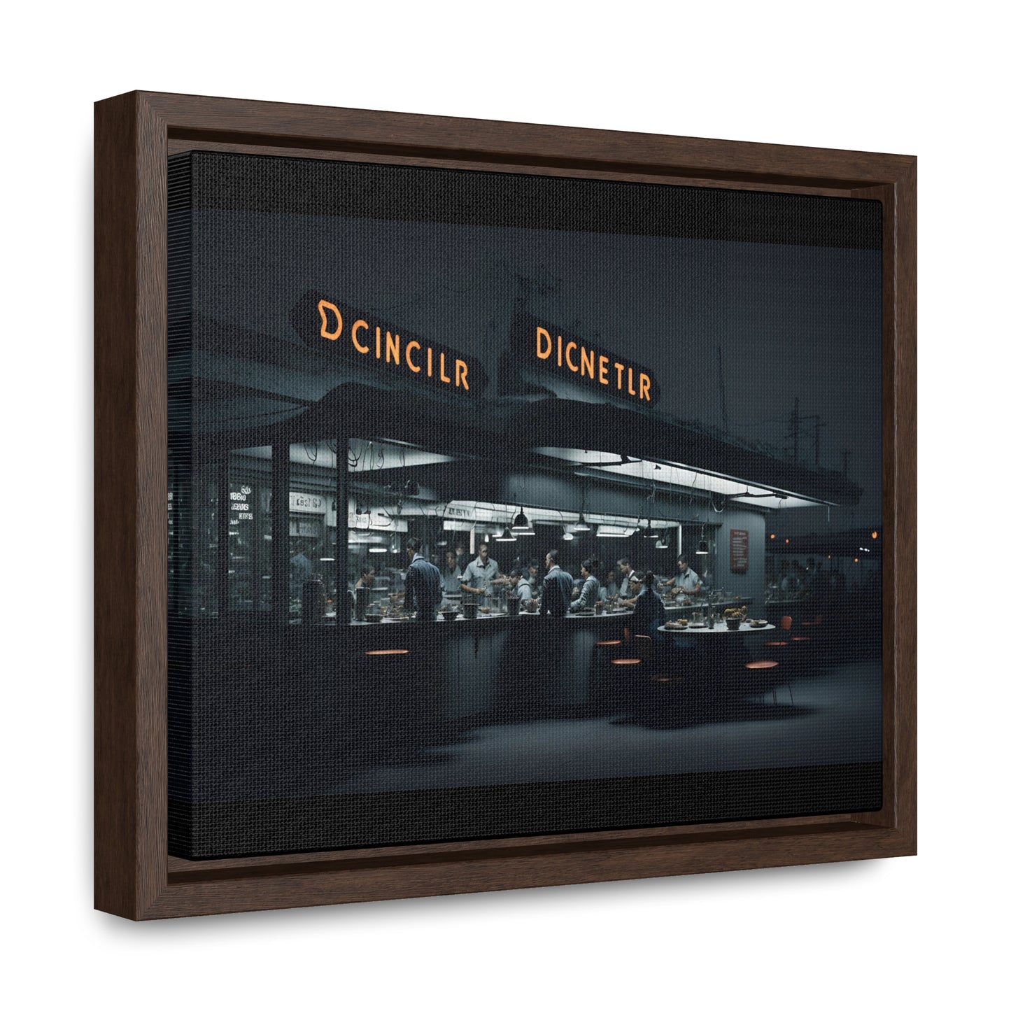 Drive-In Diner Dreams Nostalgic Dystopian Collection of Retro Wall Art Gallery Canvas Wraps Horizontal Frame v1/6