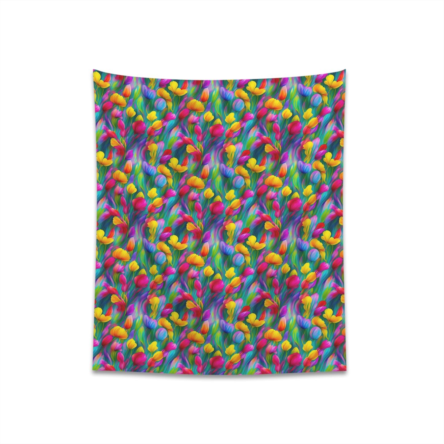 Rainbow Flower Tapestry for the wall for pride and celebrating inclusiveness lgbtq ally wall art gay wall art up to 100 inches show pride v3