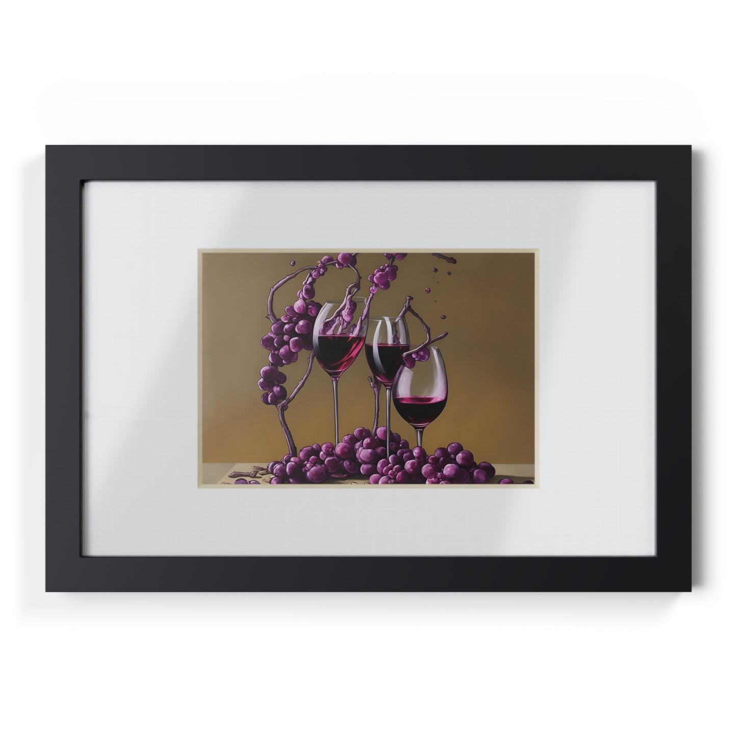 Wine framed art bar gift for mom black for the kitchen dining poster v9