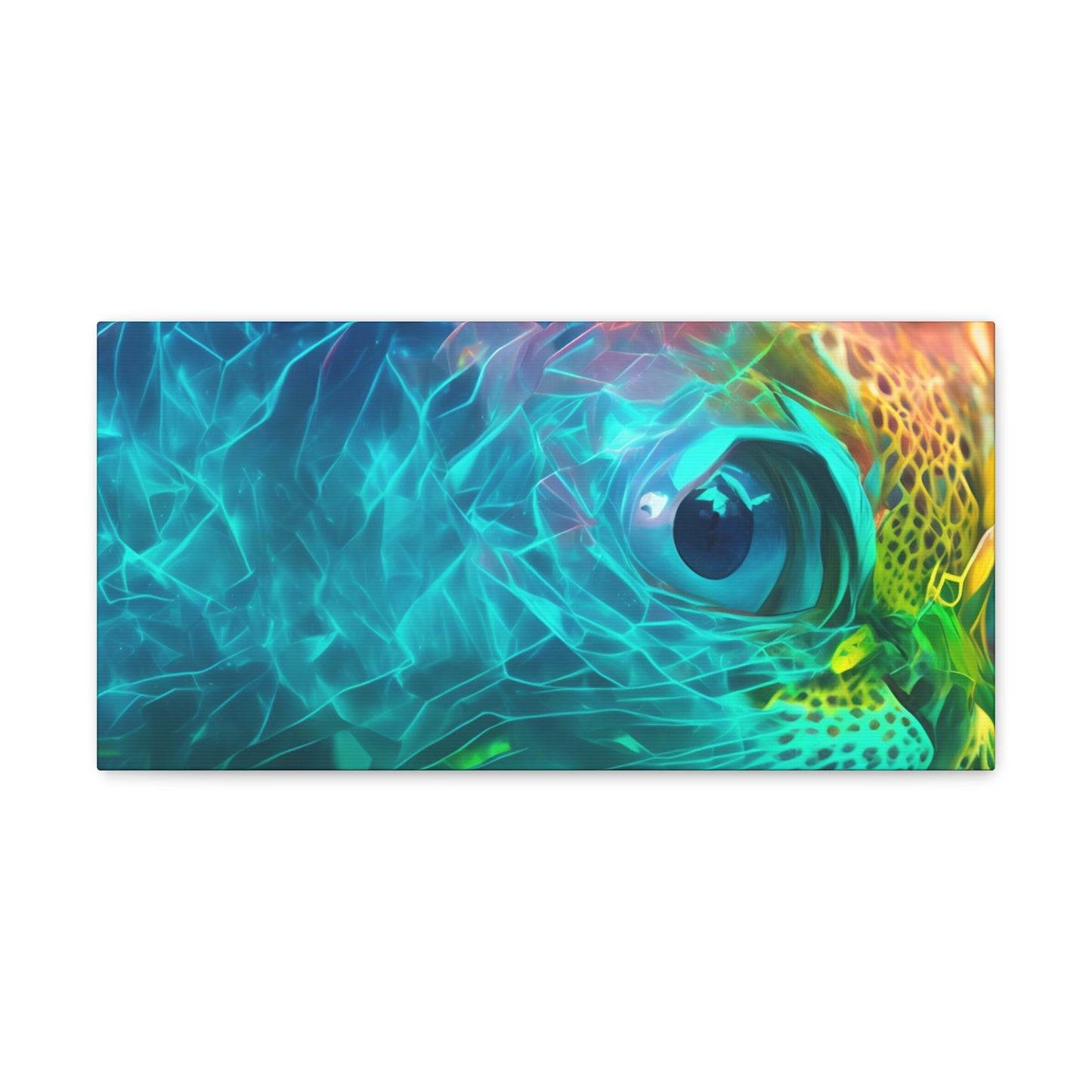 Rainbow wave stretched Canvas Gallery Wraps for the gameroom art gay gift for lgbtq lovers ally femme style art horizontal orientation v3