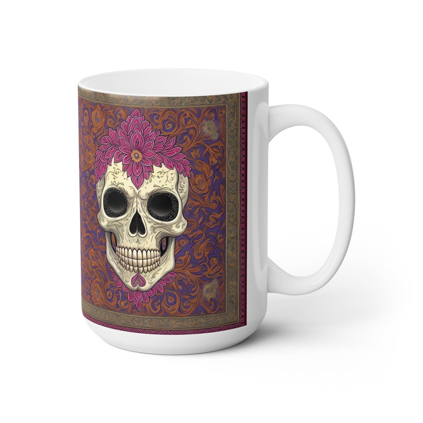 Sugar Skull Ceramic Mug 15oz v2