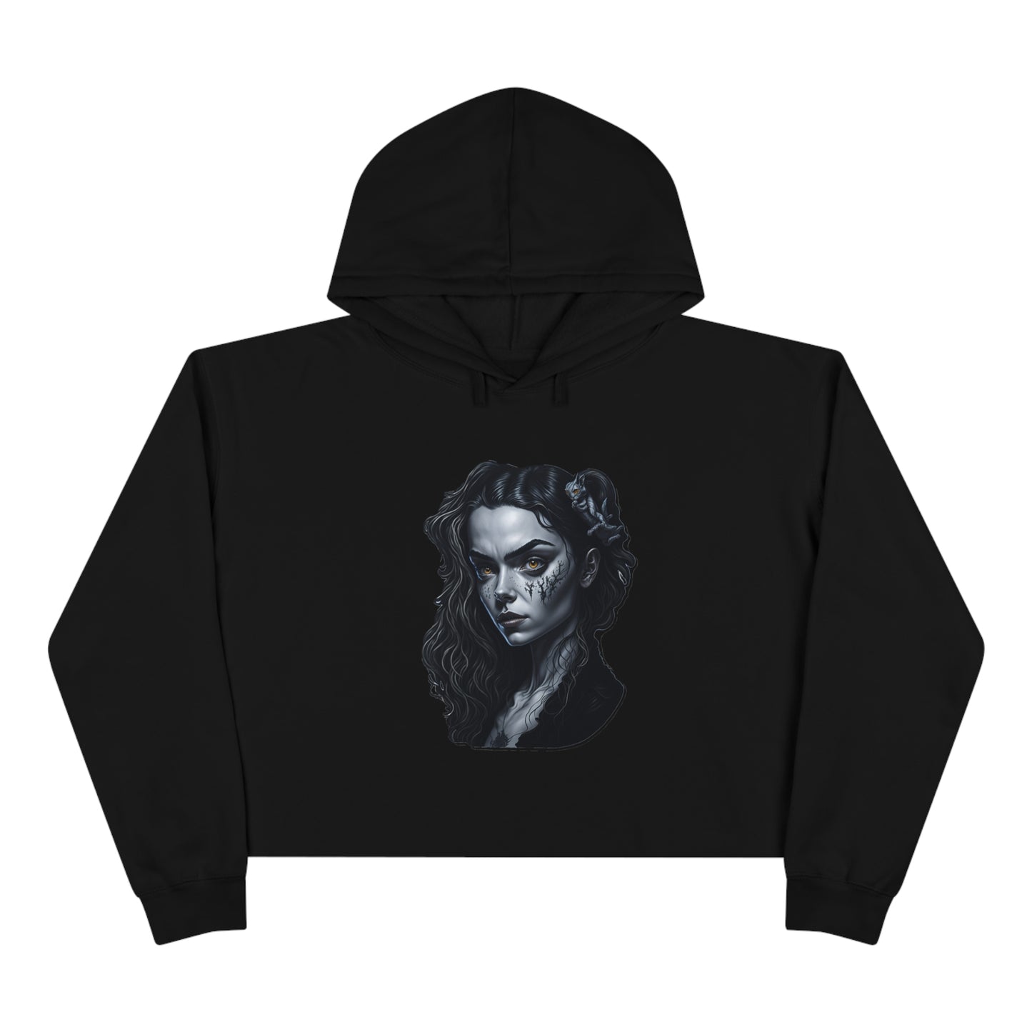 Dark Alice Crop Hoodie for Goth alice in wonderland fans Gothic wonderland alternative alice in alternative wonderland v7