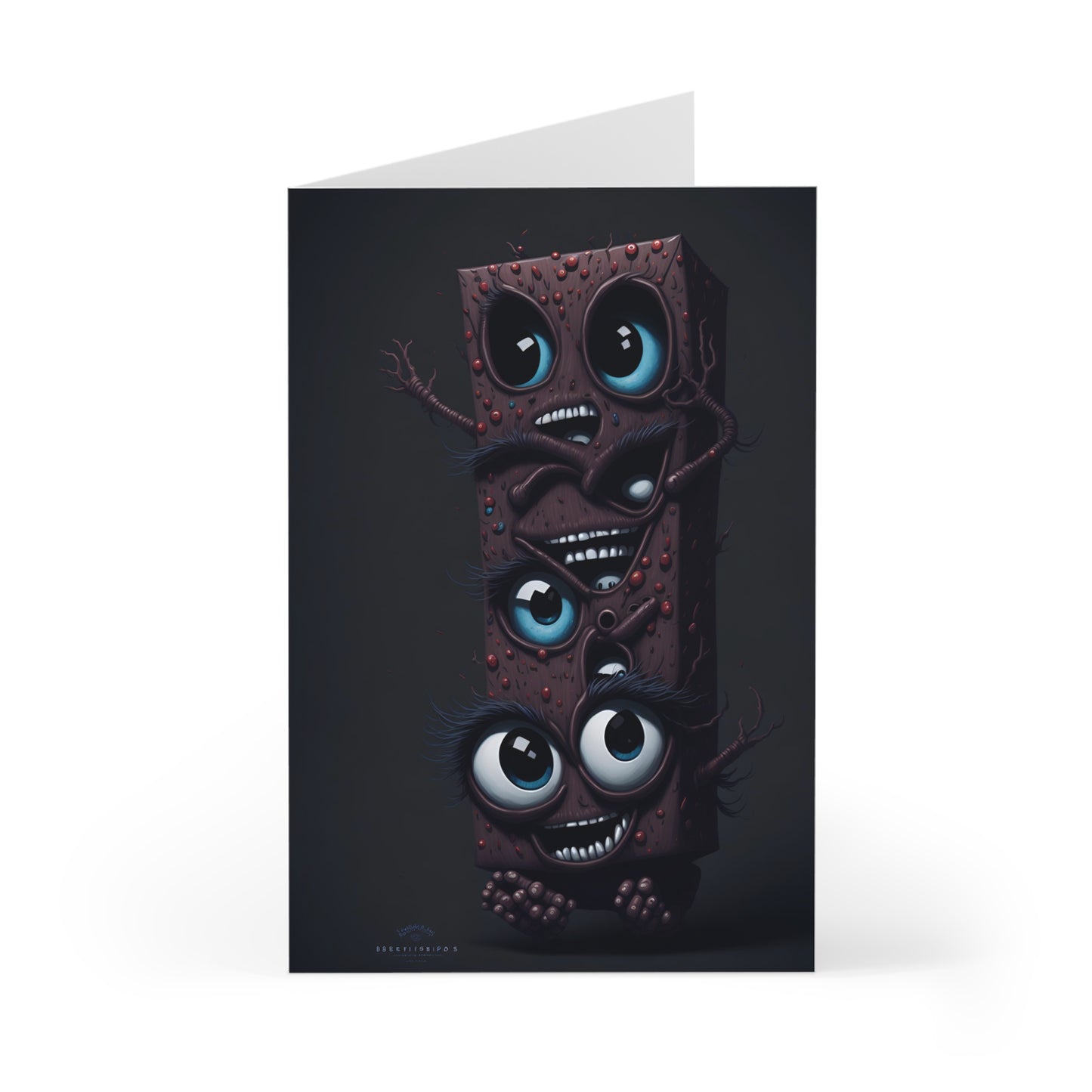 Happy Birthday Monster Greeting Cards (7 pcs) Design 12 of 15