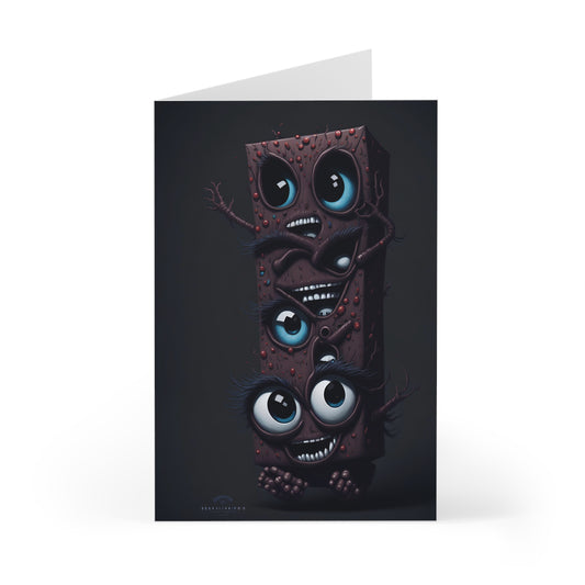 Happy Birthday Monster Greeting Cards (7 pcs) Design 12 of 15