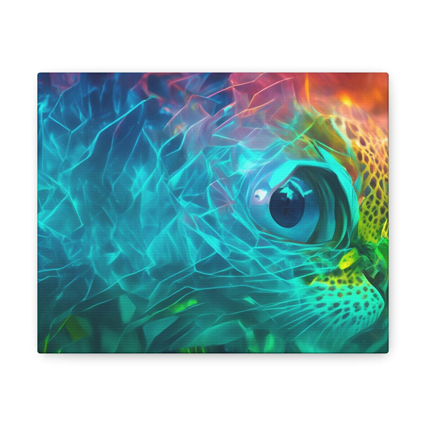 Rainbow wave stretched Canvas Gallery Wraps for the gameroom art gay gift for lgbtq lovers ally femme style art horizontal orientation v3