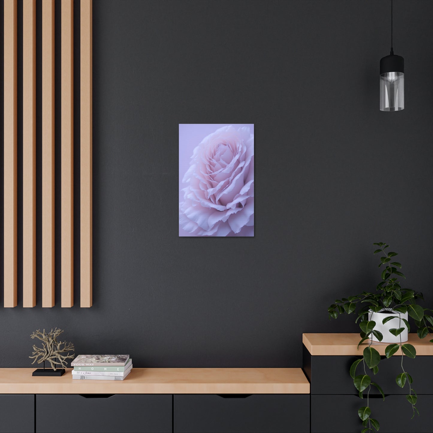 Soft Art White Flower canvas wrap around Soft pink and white print for a soft clean home decor Soft floral art canvas print for the bathroom