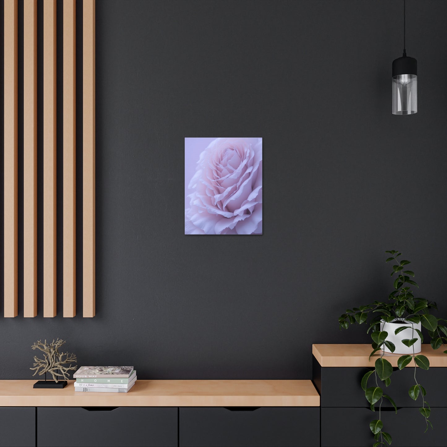 Soft Art White Flower canvas wrap around Soft pink and white print for a soft clean home decor Soft floral art canvas print for the bathroom