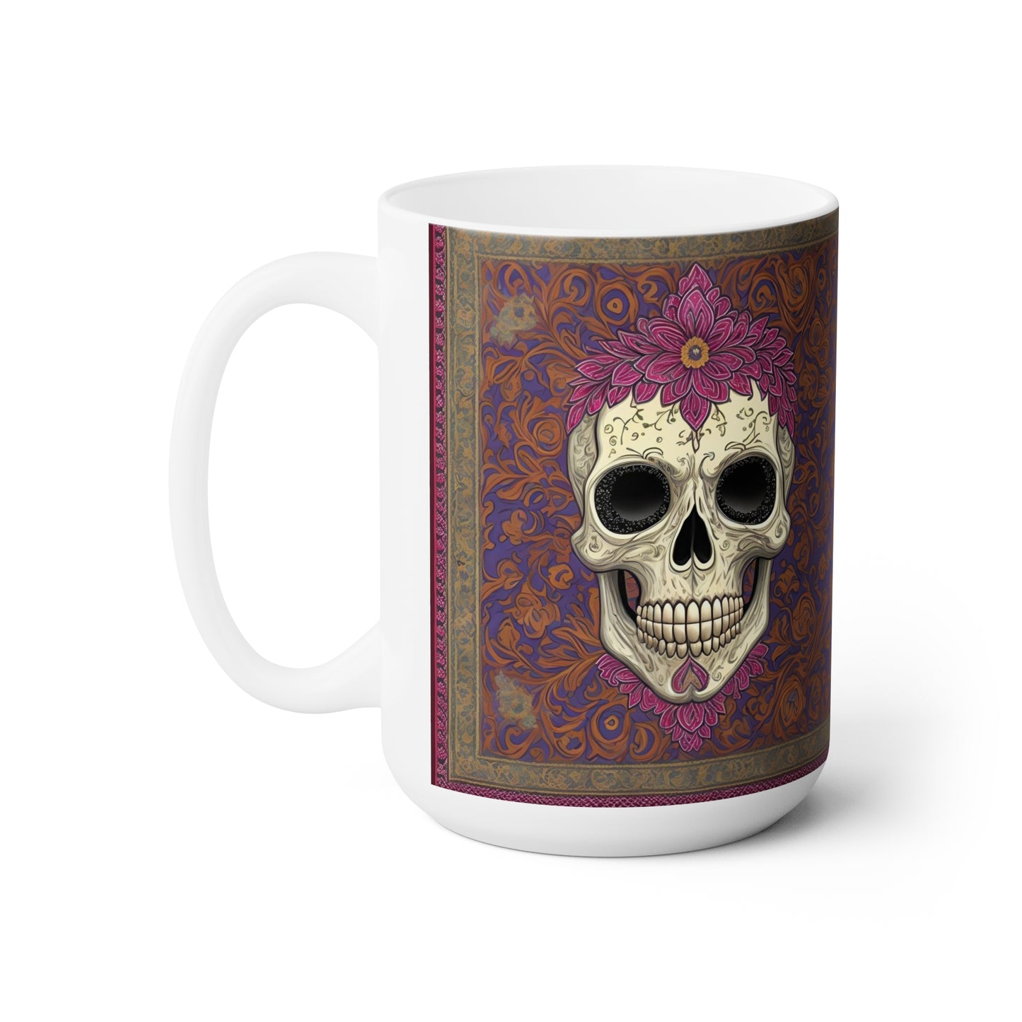 Sugar Skull Ceramic Mug 15oz v2