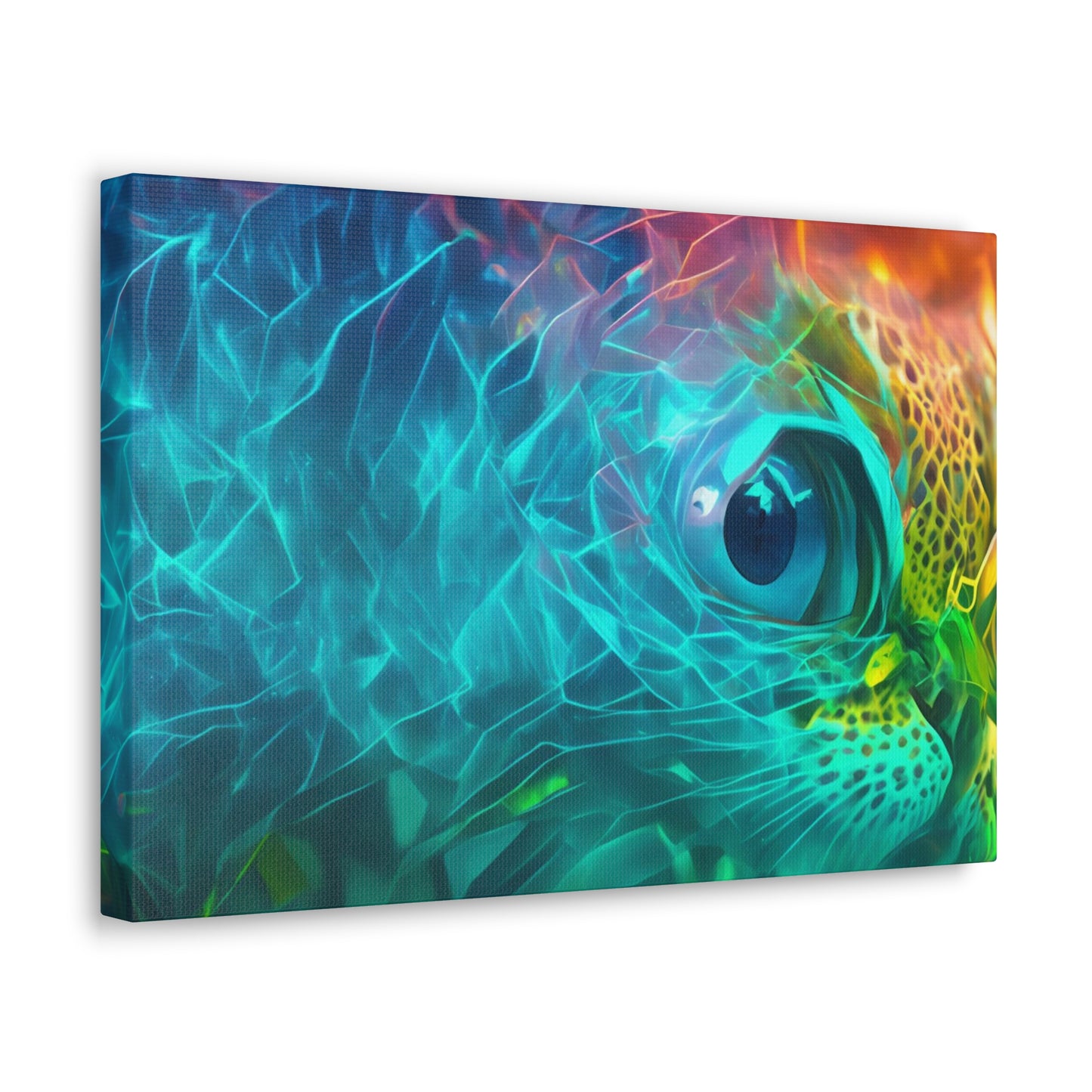 Rainbow wave stretched Canvas Gallery Wraps for the gameroom art gay gift for lgbtq lovers ally femme style art horizontal orientation v3