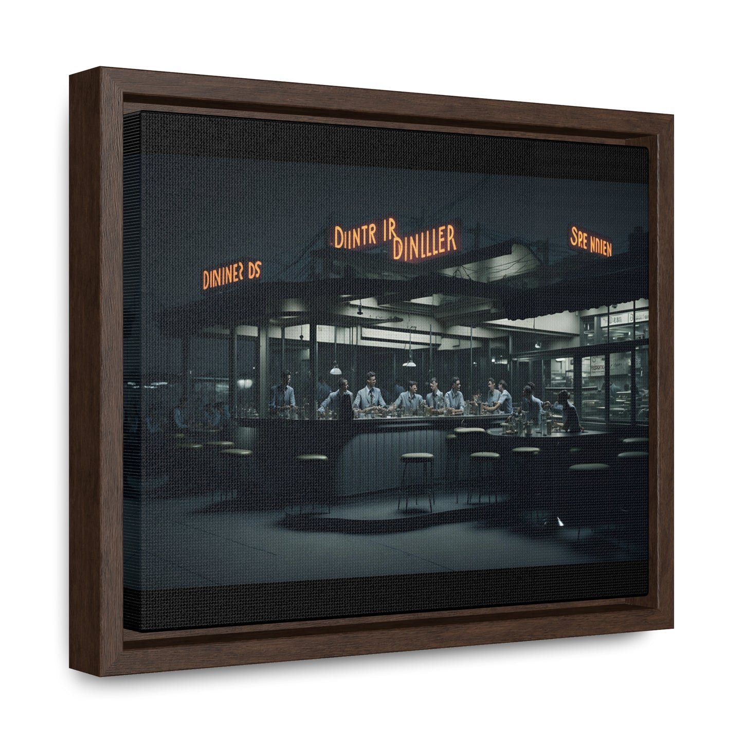 Drive-In Diner Dreams Nostalgic Dystopian Collection of Retro Wall Art Gallery Canvas Wraps Horizontal Frame v3/6