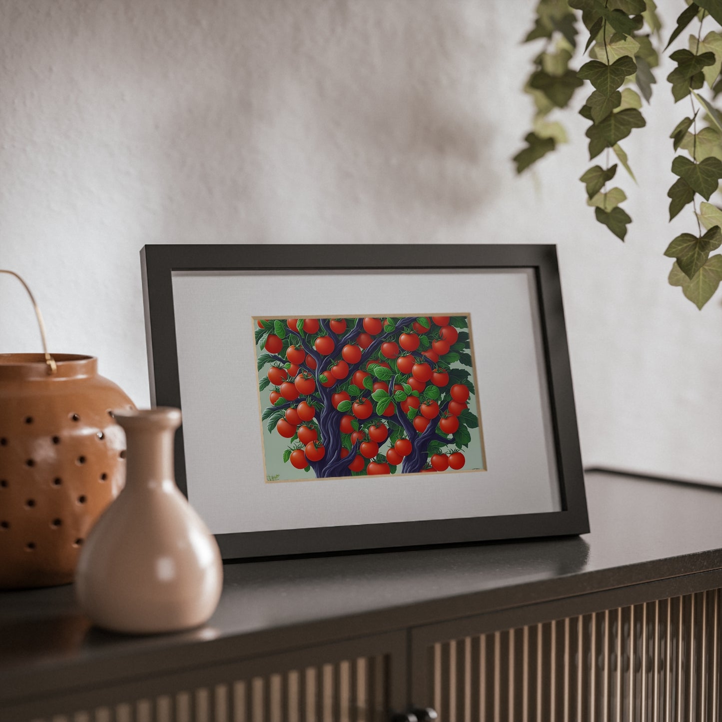 Tomato Tree framed art kitchen gift restaurant or kitchen dining poster