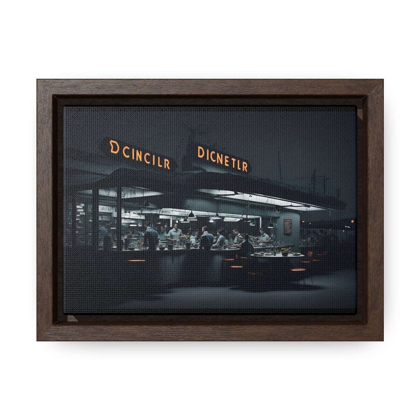 Drive-In Diner Dreams Nostalgic Dystopian Collection of Retro Wall Art Gallery Canvas Wraps Horizontal Frame v1/6