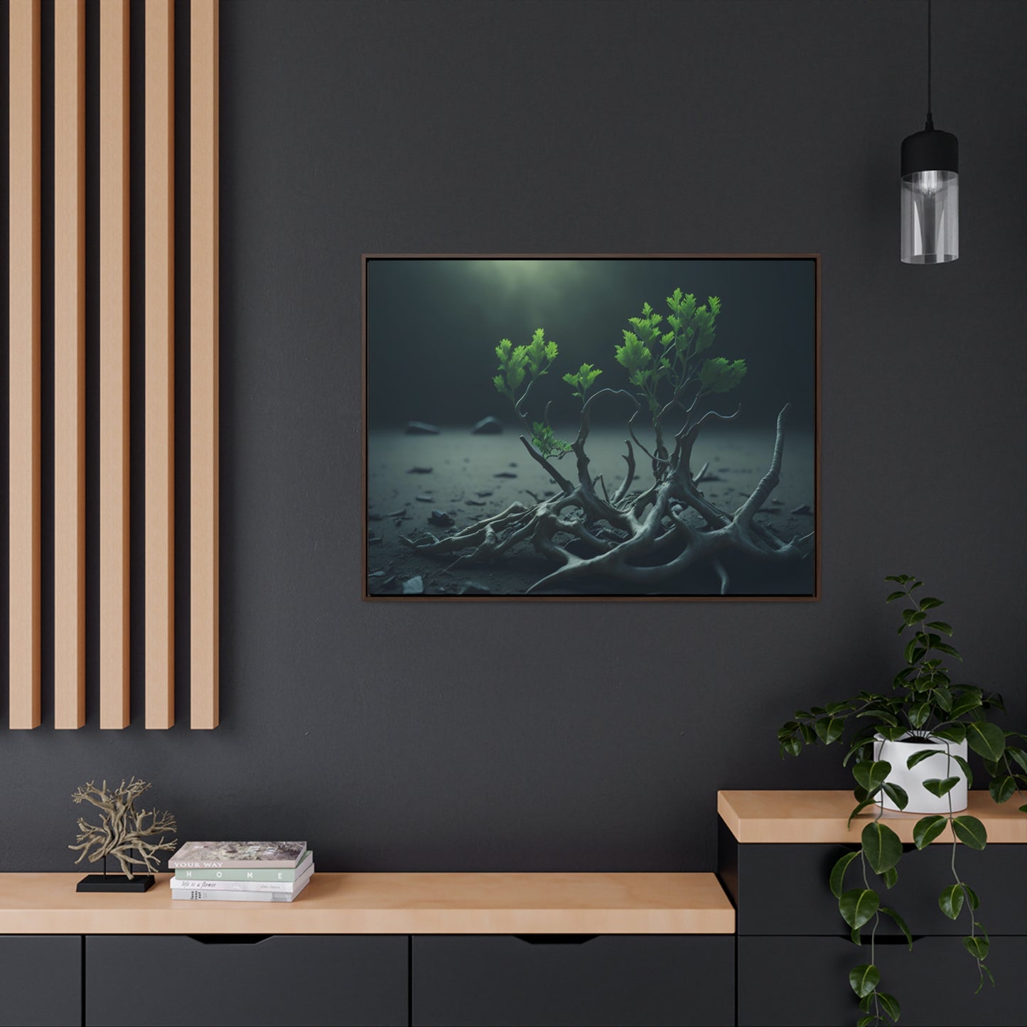 New life Gallery Canvas Wrap artwork depicting a fresh start at life in a barren wasteland