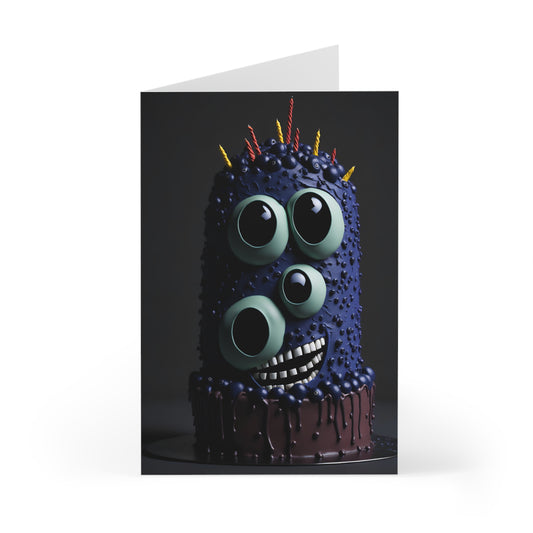 Happy Birthday Monster Greeting Cards (7 pcs) Design 6 of 15