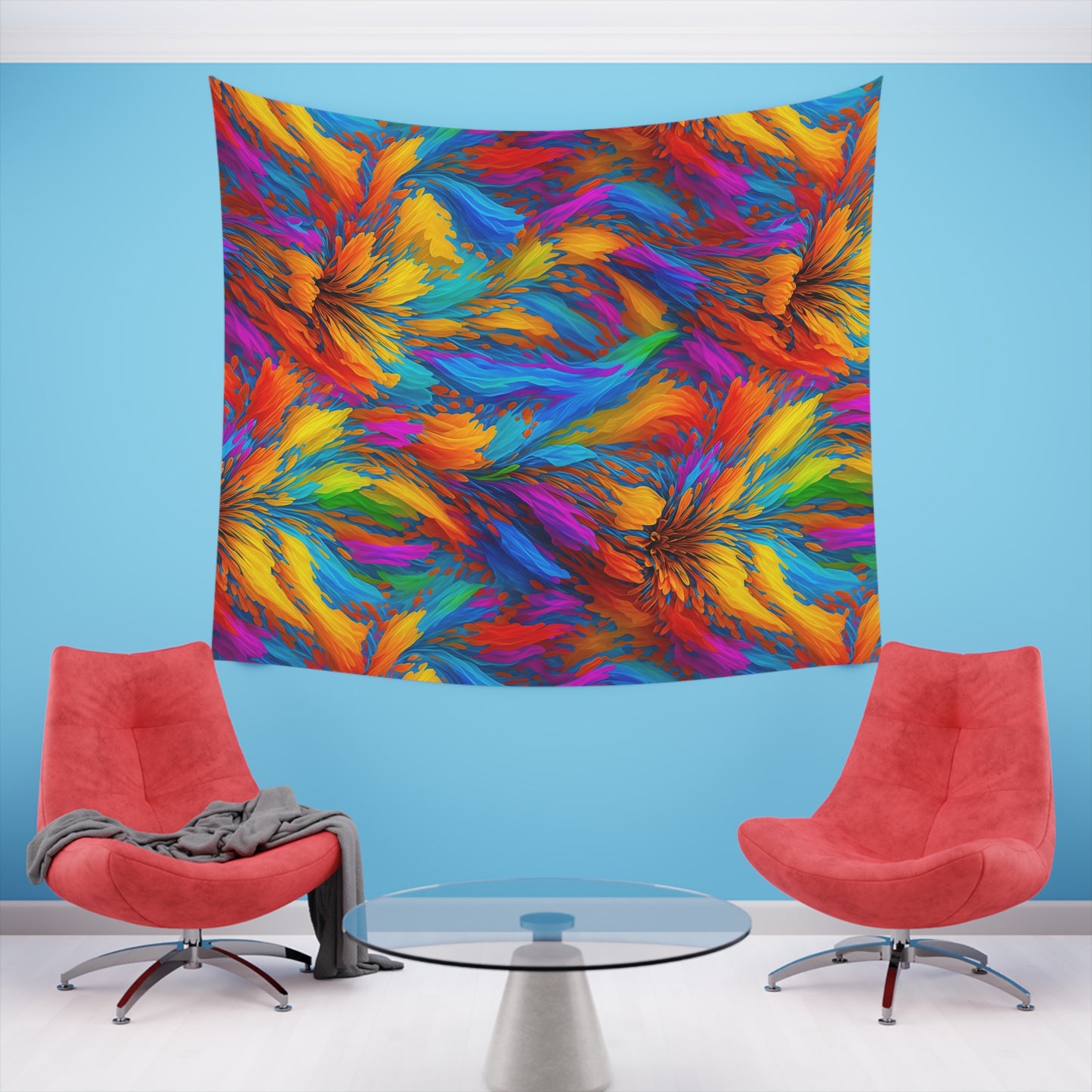 Rainbow Flower Tapestry for the wall for pride and celebrating inclusiveness lgbtq ally wall art gay wall art up to 100 inches show pride