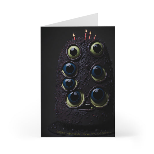 Happy Birthday Monster Greeting Cards (7 pcs) Design 7 of 15