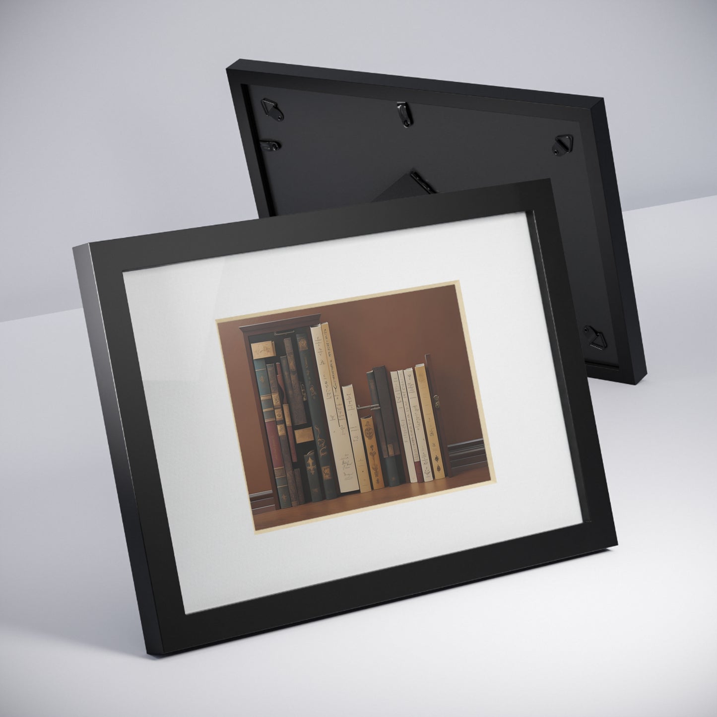 Unhidden door framed art library bookshelf studio study office poster teacher v2