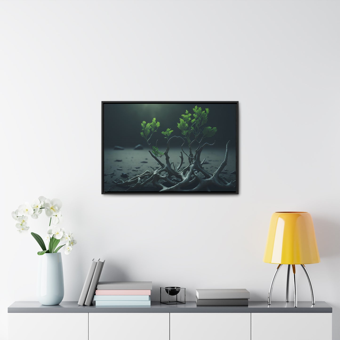 New life Gallery Canvas Wrap artwork depicting a fresh start at life in a barren wasteland