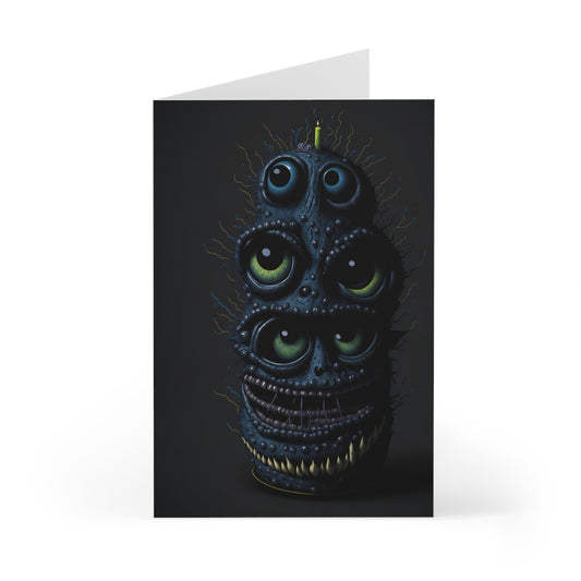 Happy Birthday Monster Greeting Cards (7 pcs) Design 3 of 15