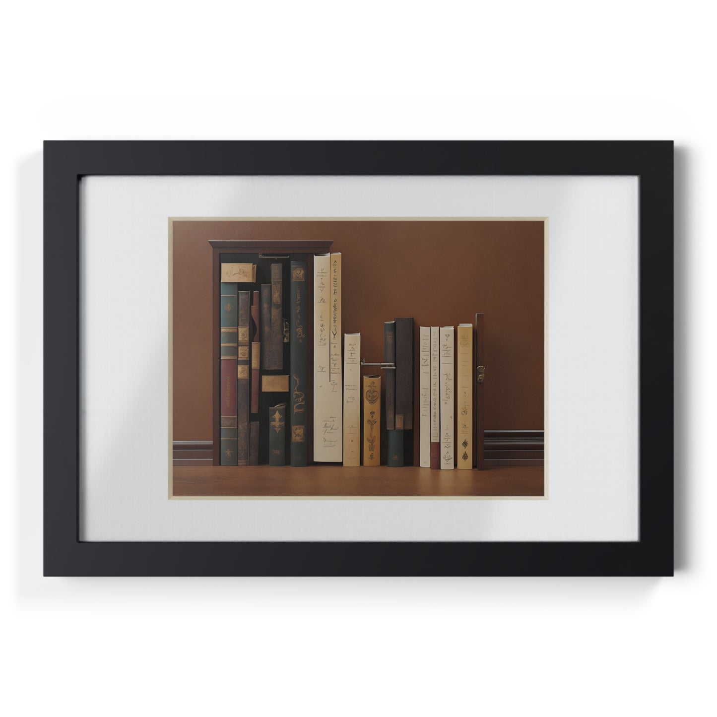 Unhidden door framed art library bookshelf studio study office poster teacher v2