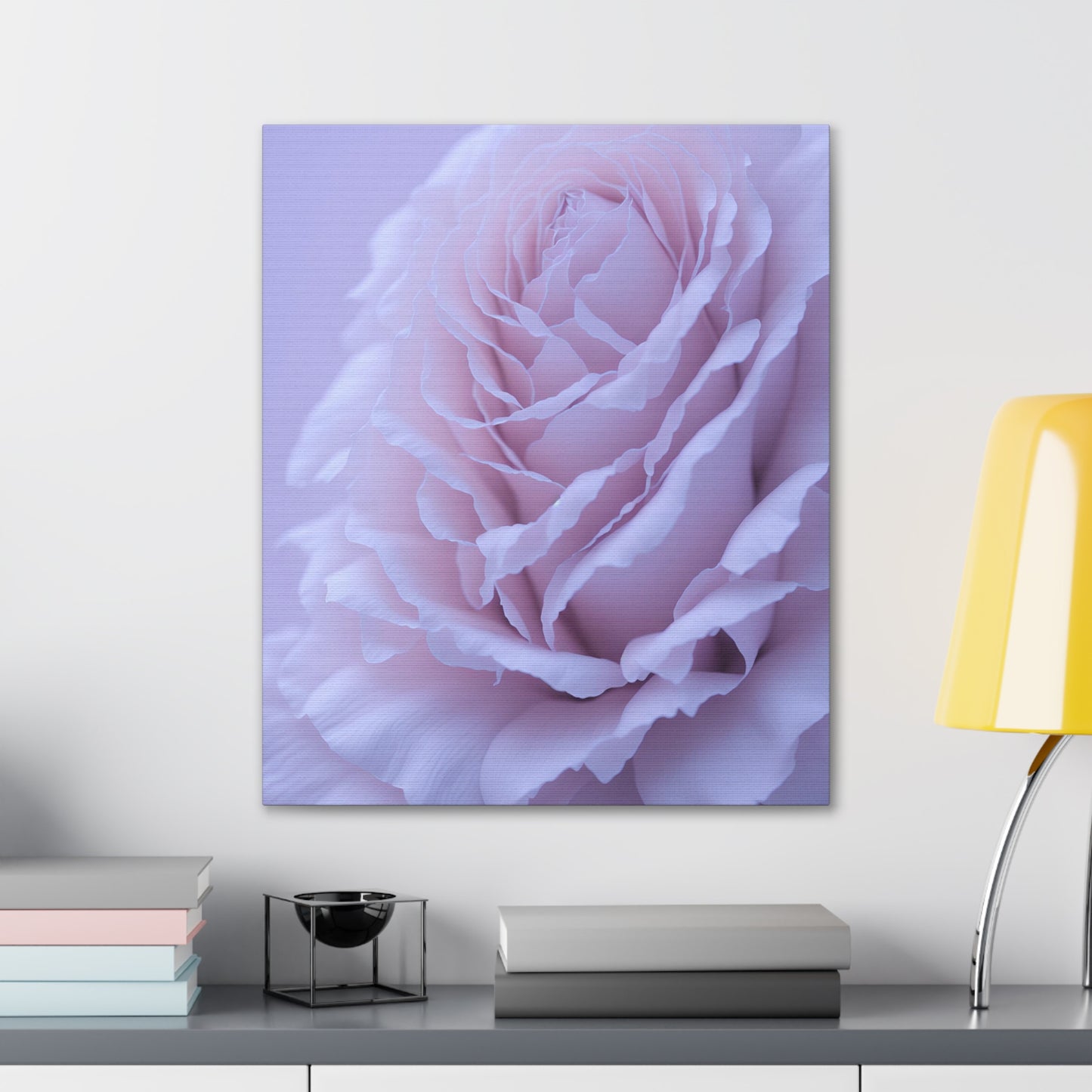 Soft Art White Flower canvas wrap around Soft pink and white print for a soft clean home decor Soft floral art canvas print for the bathroom