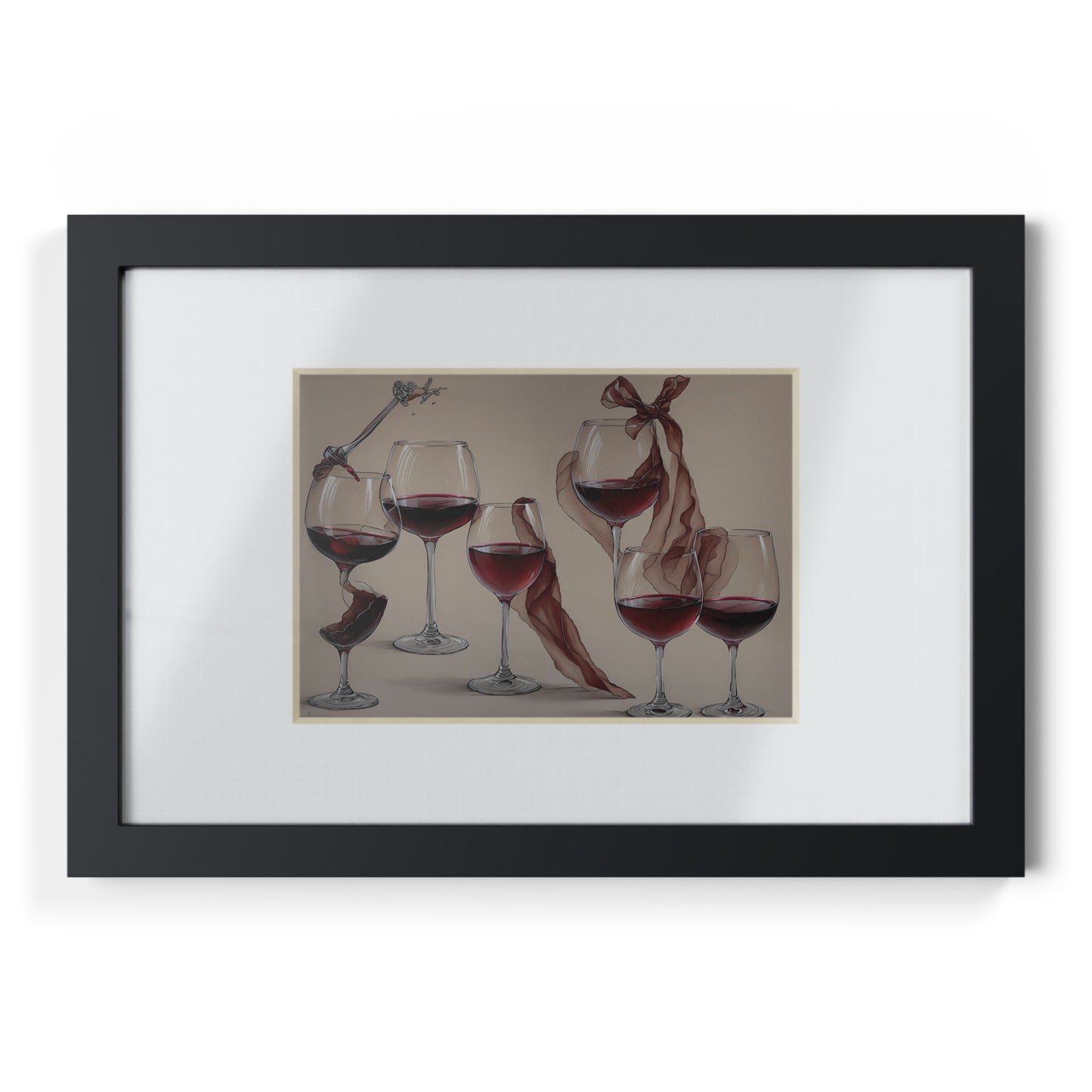 Wine framed art bar gift for mom black for the kitchen dining room poster v10