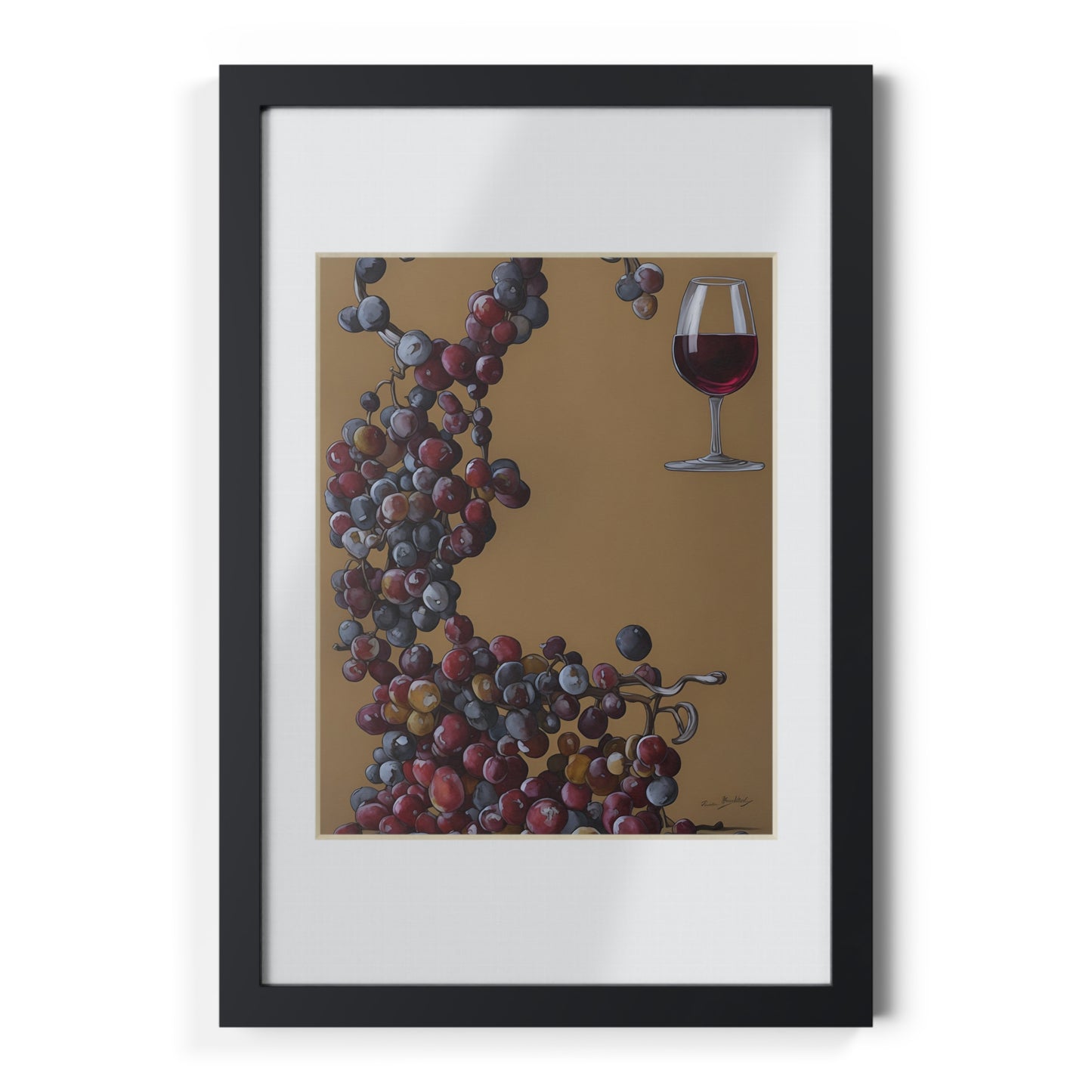 Wine framed art bar gift for mom black for the kitchen dining room poster v8