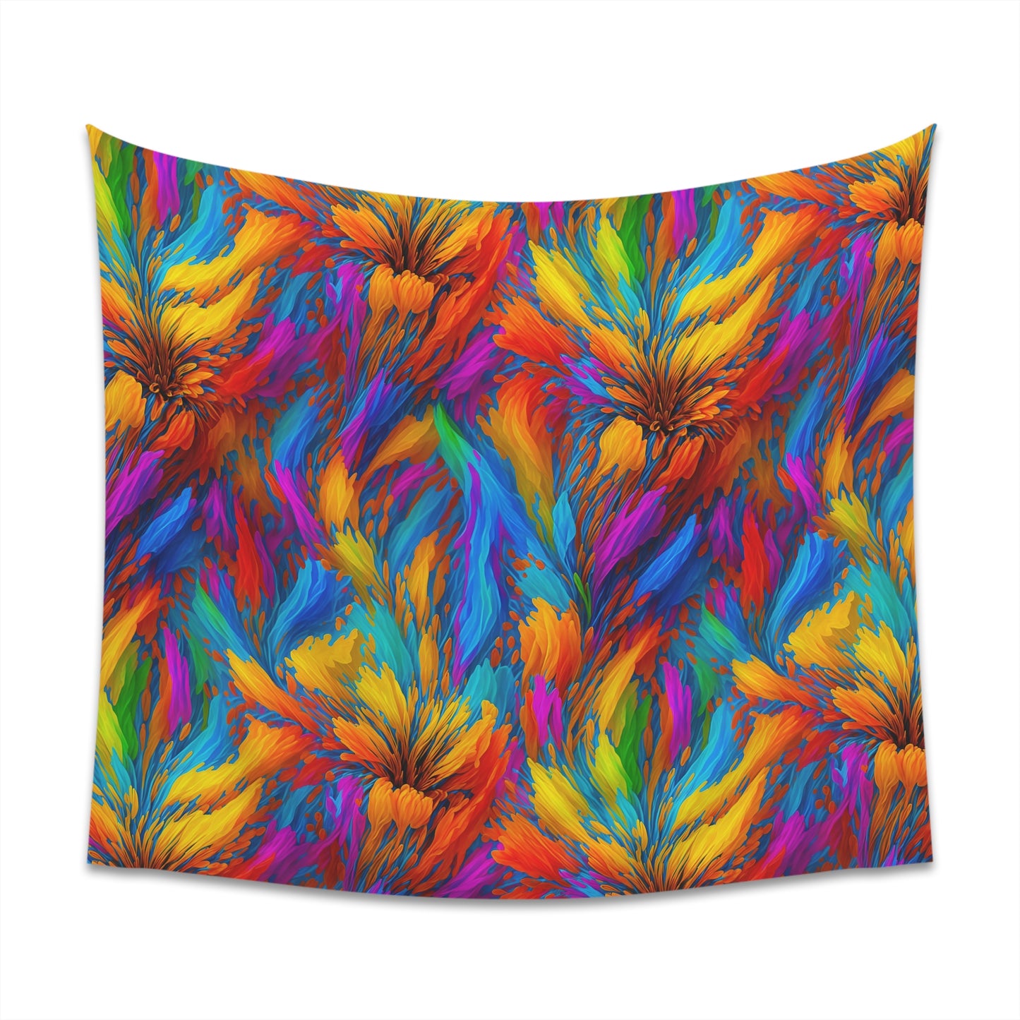 Rainbow Flower Tapestry for the wall for pride and celebrating inclusiveness lgbtq ally wall art gay wall art up to 100 inches show pride