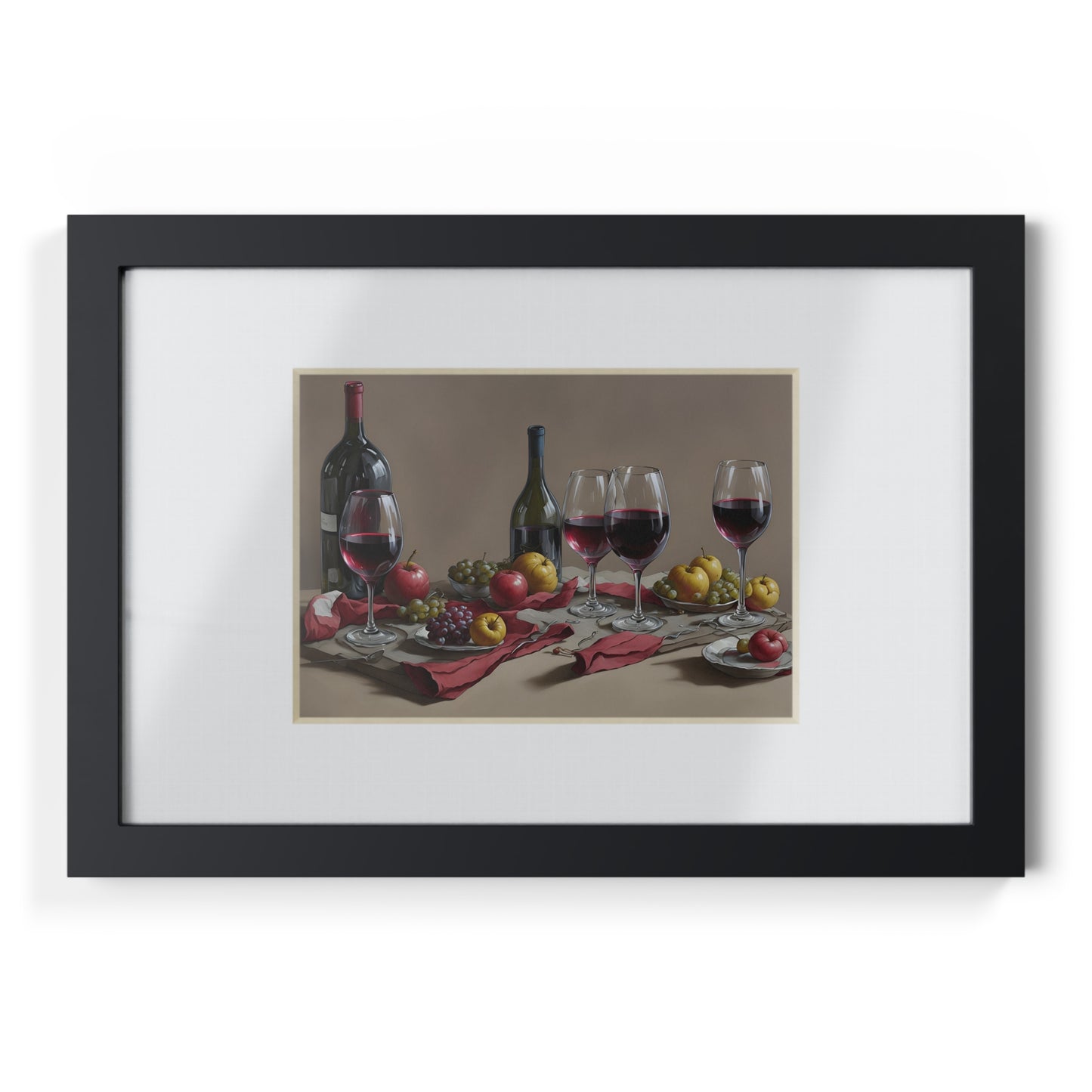 Wine framed art bar gift for mom black for the kitchen dining poster v4