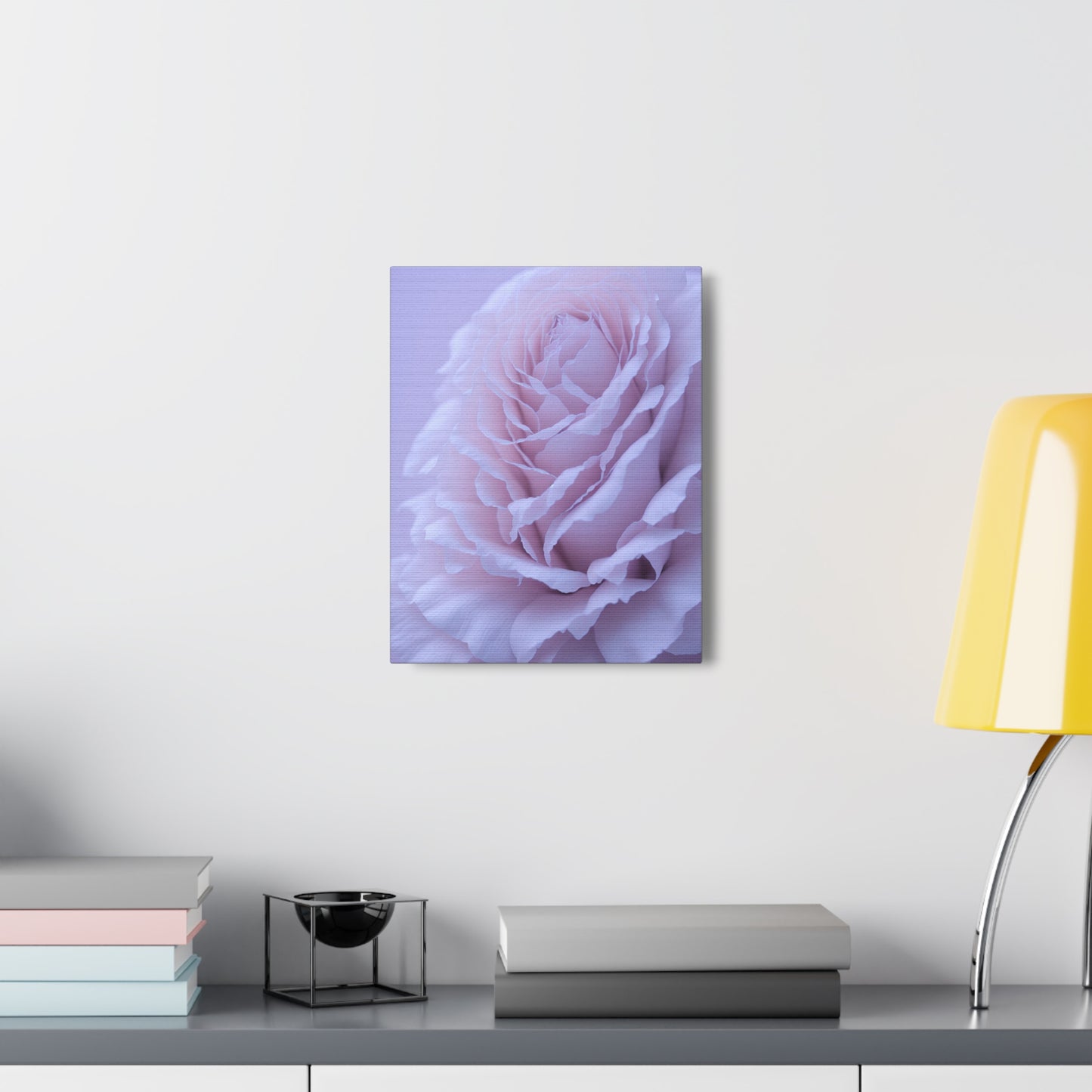 Soft Art White Flower canvas wrap around Soft pink and white print for a soft clean home decor Soft floral art canvas print for the bathroom