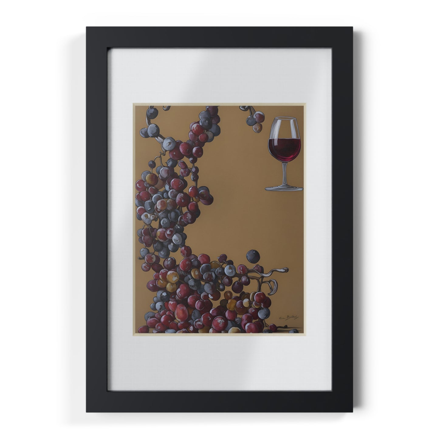 Wine framed art bar gift for mom black for the kitchen dining room poster v8