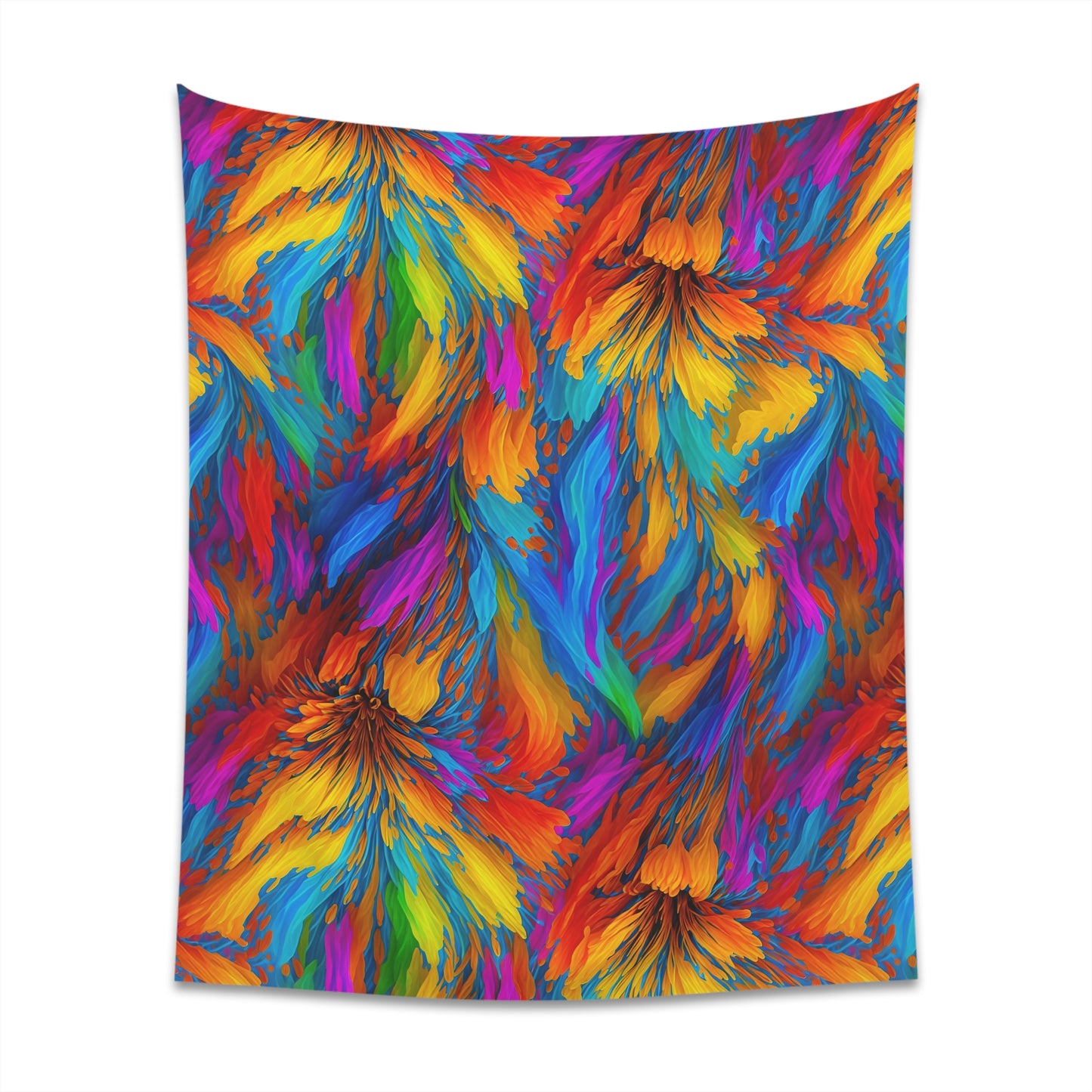 Rainbow Flower Tapestry for the wall for pride and celebrating inclusiveness lgbtq ally wall art gay wall art up to 100 inches show pride