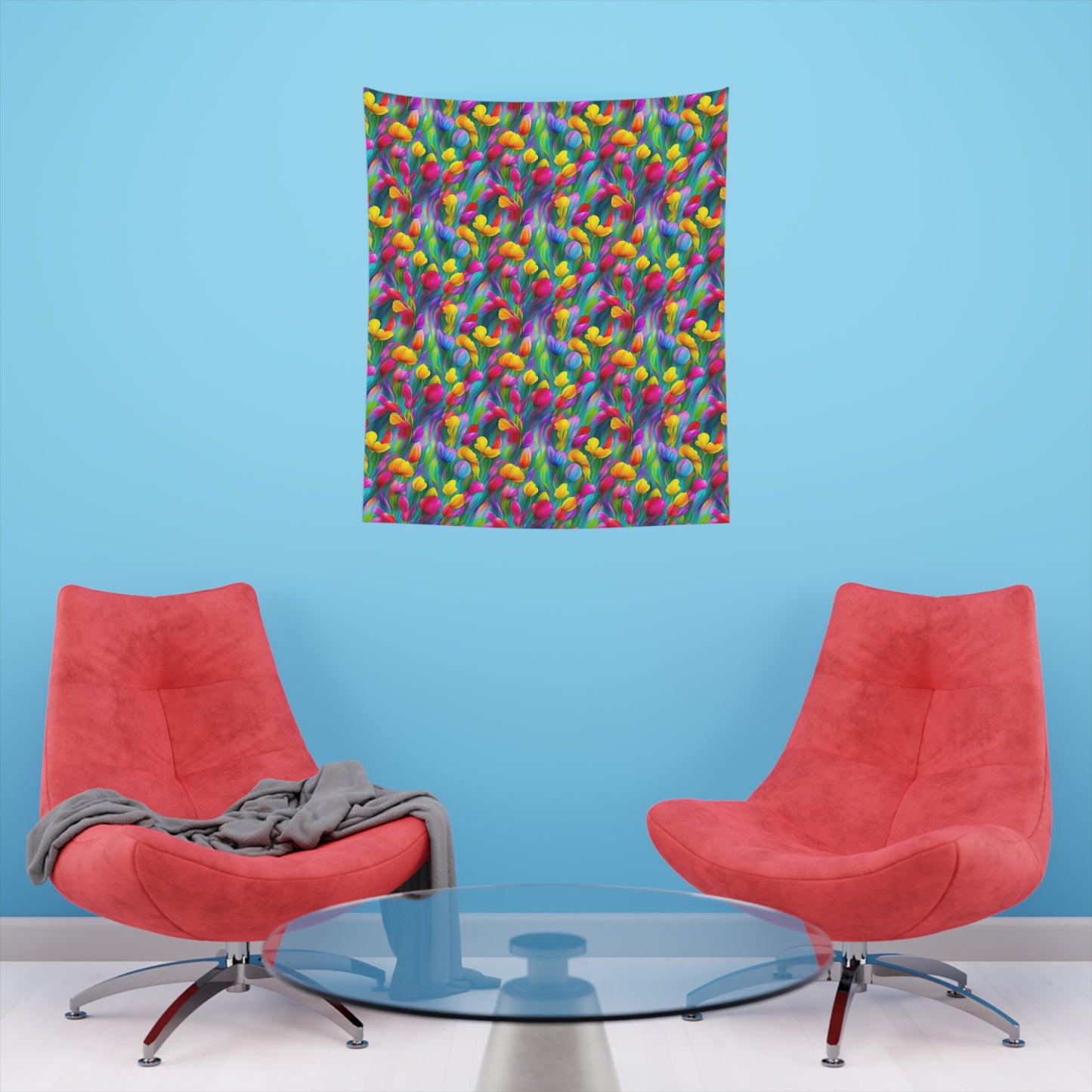 Rainbow Flower Tapestry for the wall for pride and celebrating inclusiveness lgbtq ally wall art gay wall art up to 100 inches show pride v3