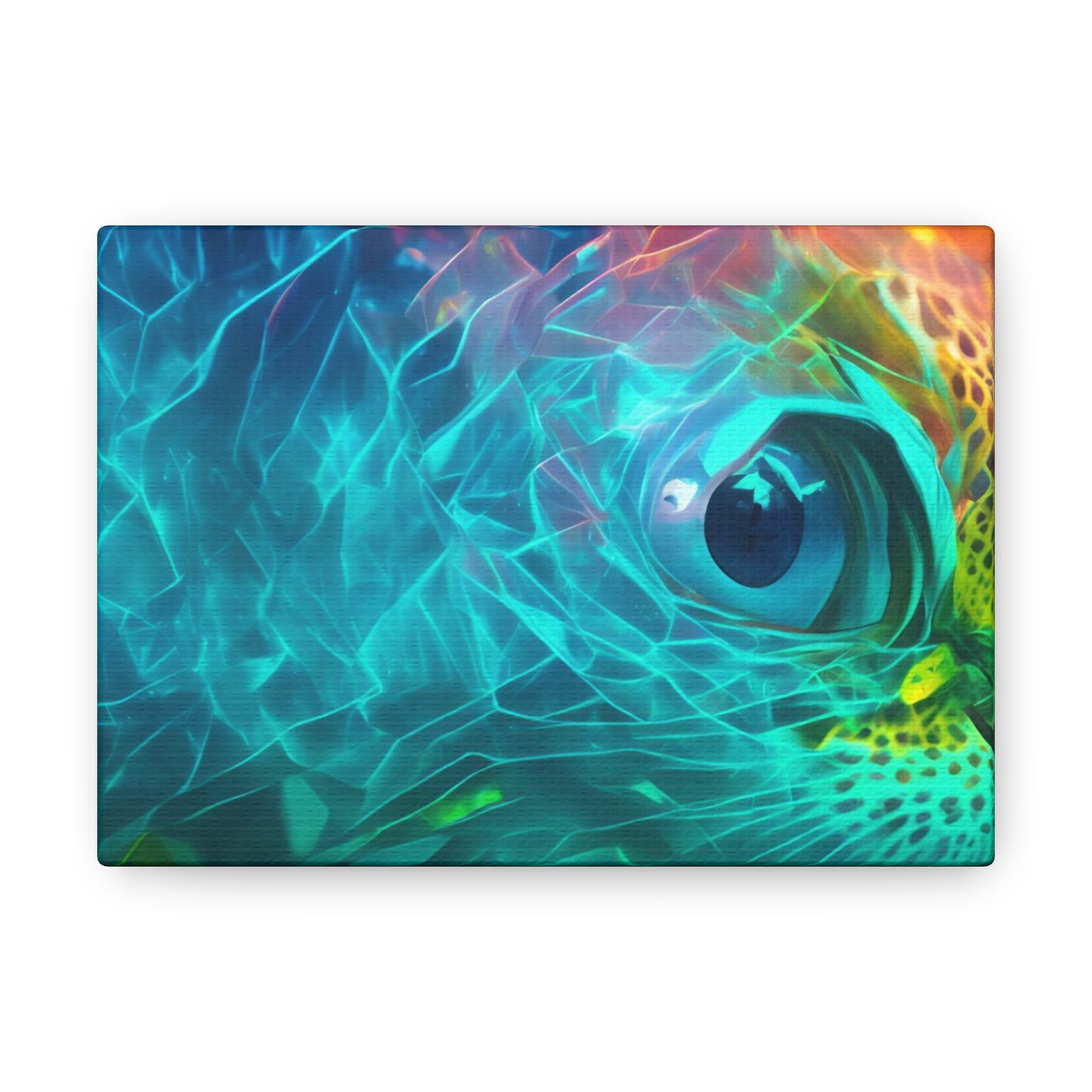 Rainbow wave stretched Canvas Gallery Wraps for the gameroom art gay gift for lgbtq lovers ally femme style art horizontal orientation v3