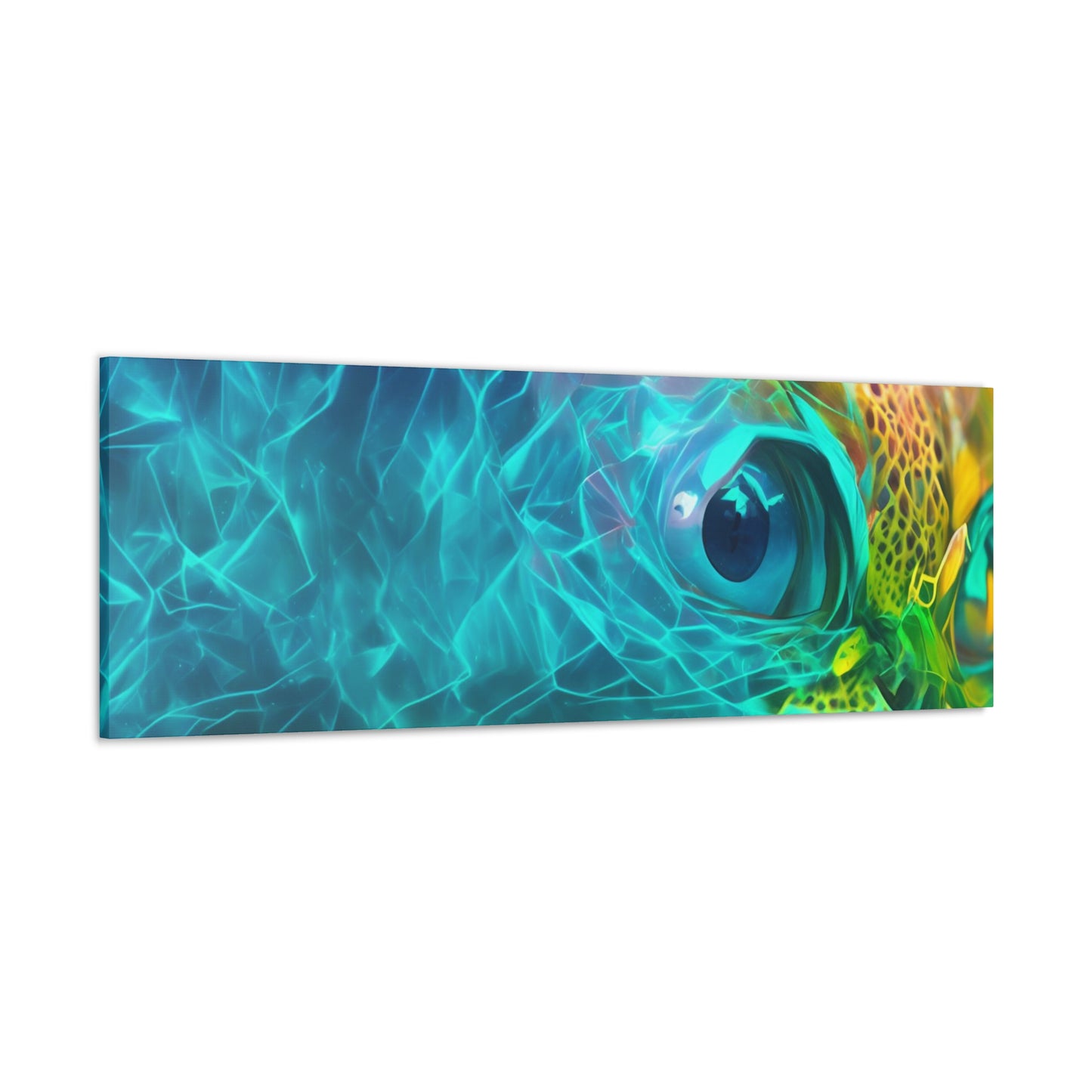 Rainbow wave stretched Canvas Gallery Wraps for the gameroom art gay gift for lgbtq lovers ally femme style art horizontal orientation v3