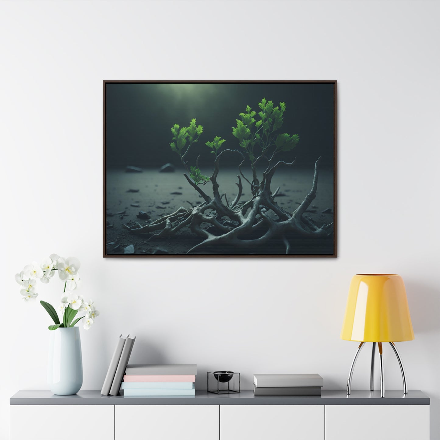 New life Gallery Canvas Wrap artwork depicting a fresh start at life in a barren wasteland