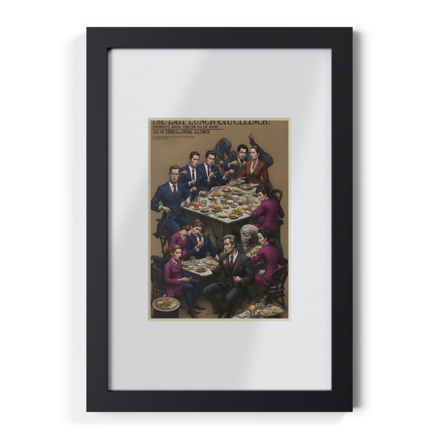 Last Lunch framed art Office kitchen studio study office poster businessman