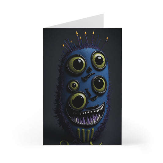 Happy Birthday Monster Greeting Cards (7 pcs) Design 10 of 15