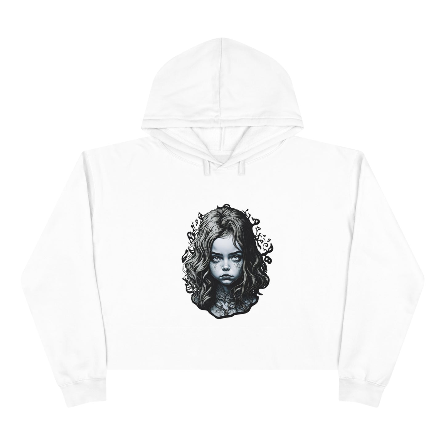 Dark Alice Crop Hoodie for Goth alice in wonderland fans Gothic wonderland alternative alice in alternative wonderland v11