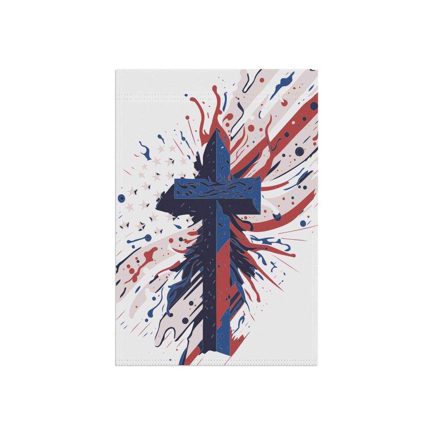 Patriotic Cross Banner Part of the god and country collection for the home garden show your fourth of july veterans day patriots 1