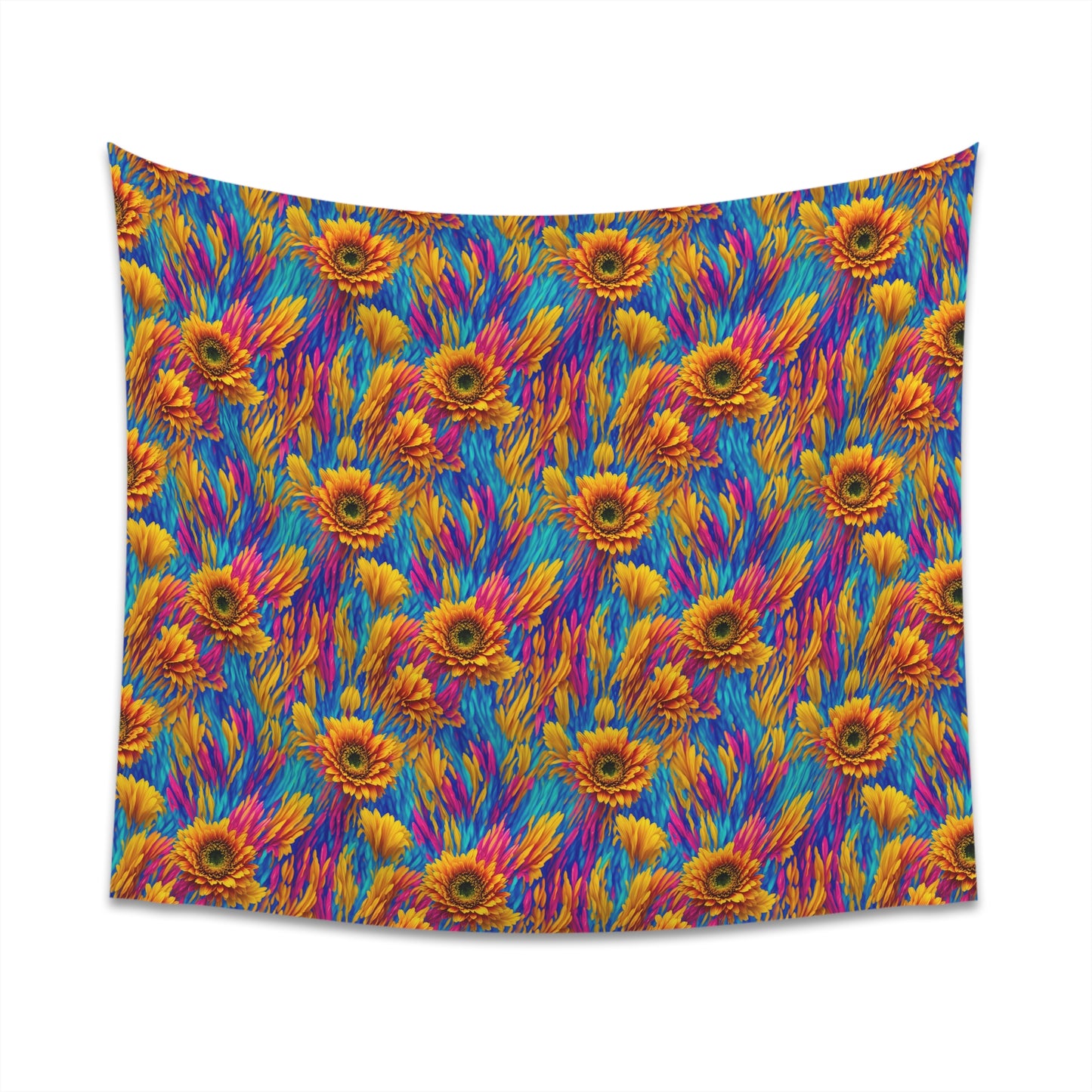 Rainbow Flower Tapestry for the wall for pride and celebrating inclusiveness lgbtq ally wall art gay wall art up to 100 inches show pride v2