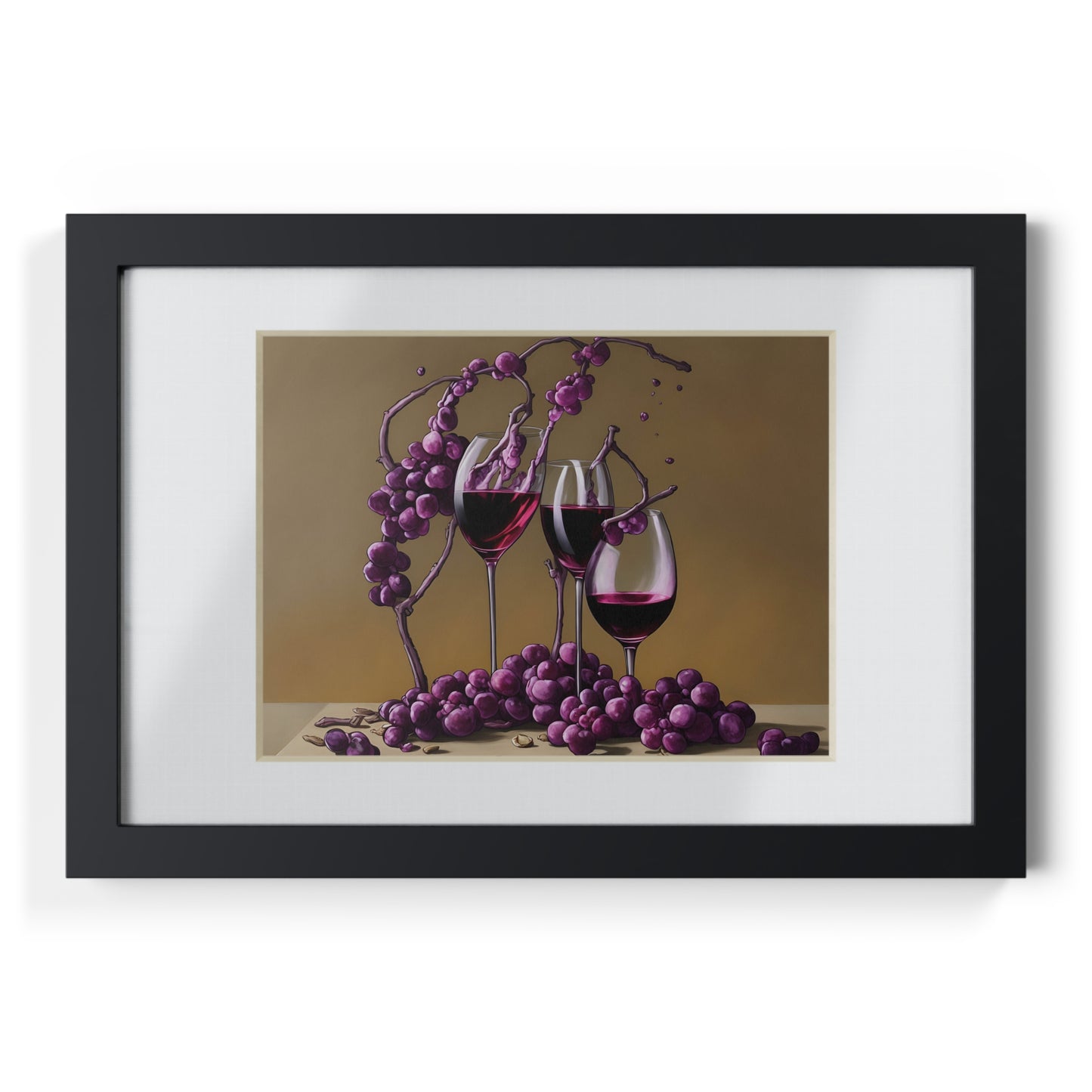 Wine framed art bar gift for mom black for the kitchen dining poster v9