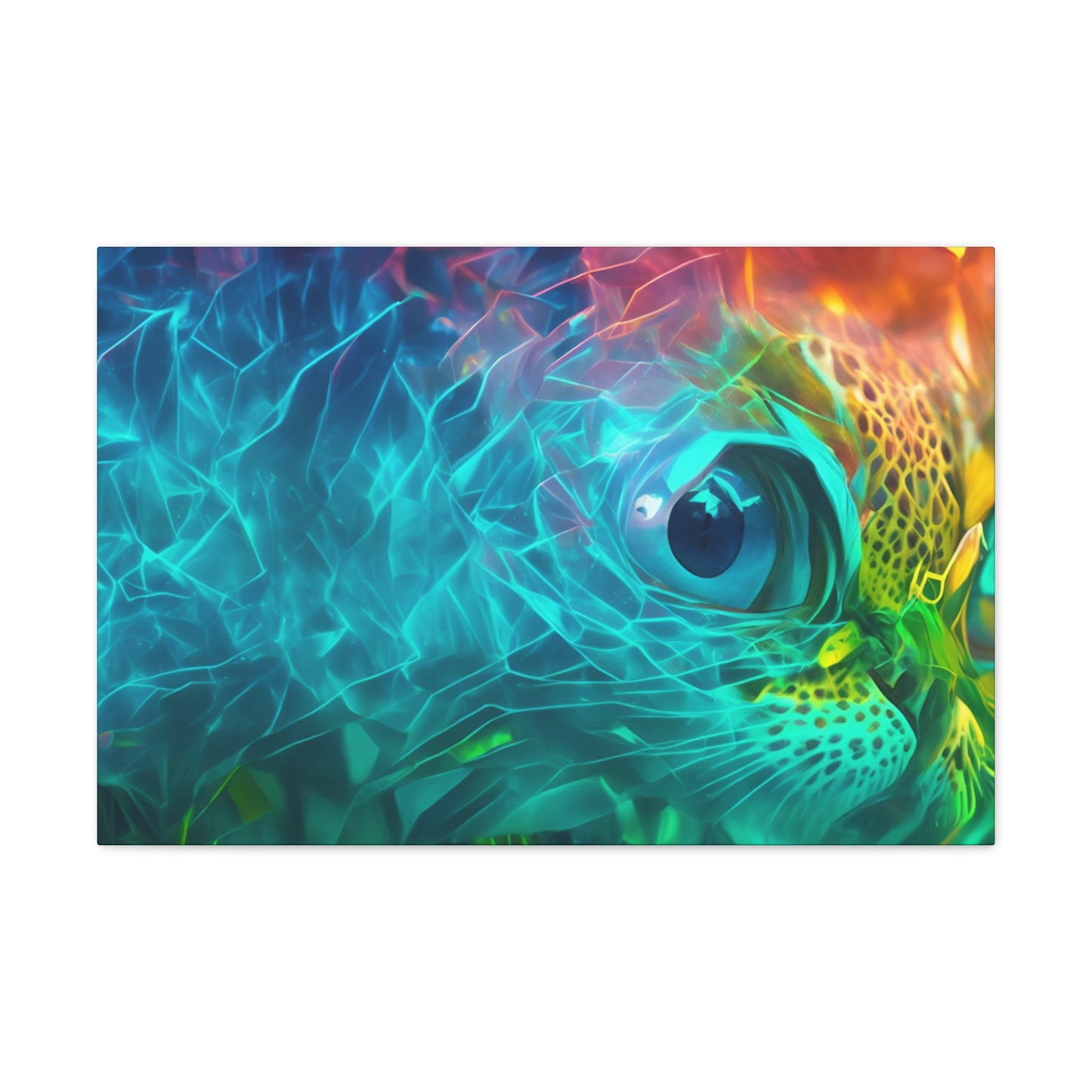 Rainbow wave stretched Canvas Gallery Wraps for the gameroom art gay gift for lgbtq lovers ally femme style art horizontal orientation v3