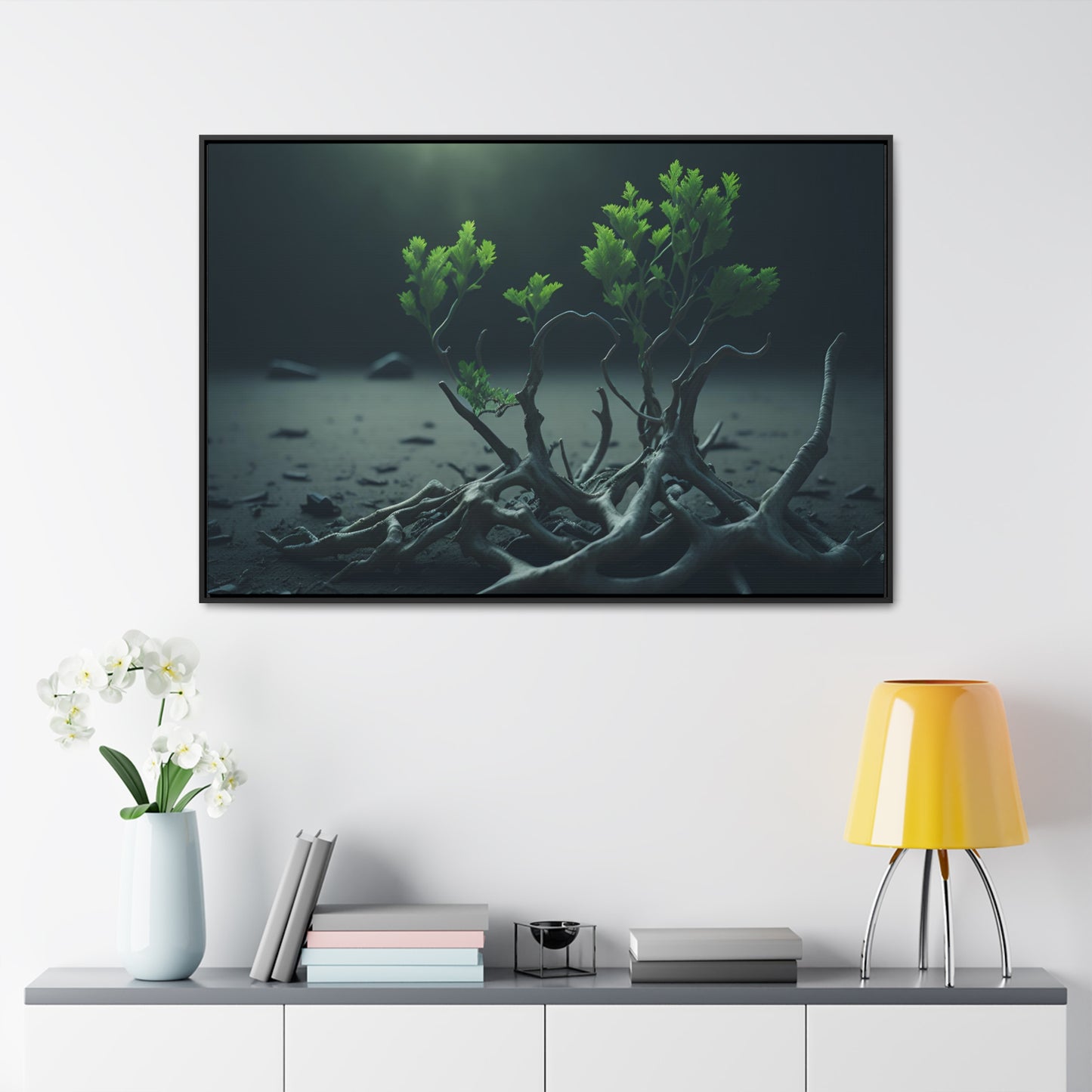 New life Gallery Canvas Wrap artwork depicting a fresh start at life in a barren wasteland