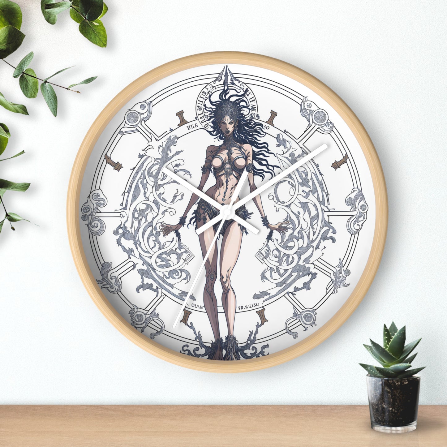 Celestial Goddess Wall Clock design 2 celestial goddess Analog Wall Clock design for those fantasy lovers the library