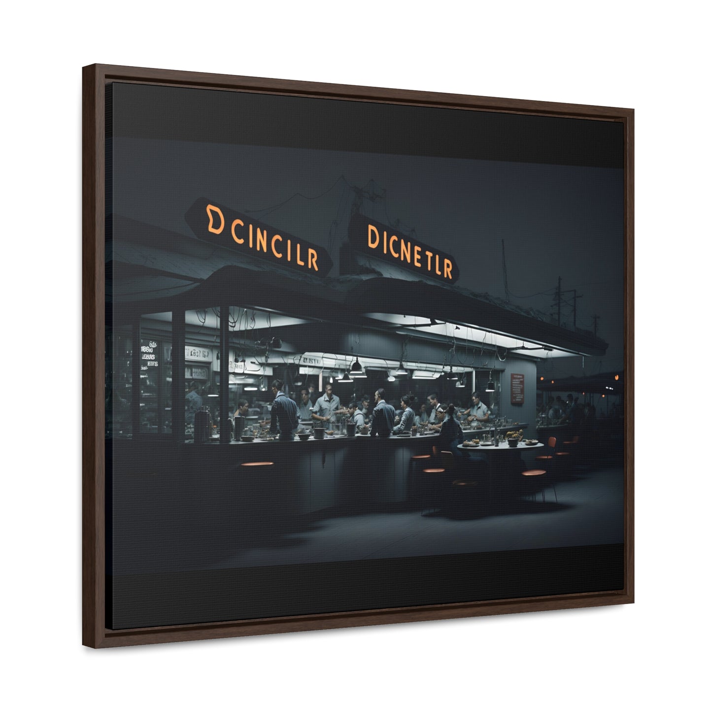 Drive-In Diner Dreams Nostalgic Dystopian Collection of Retro Wall Art Gallery Canvas Wraps Horizontal Frame v1/6