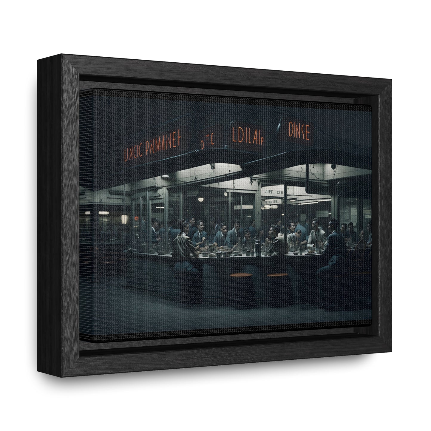 Drive-In Diner Dreams Nostalgic Dystopian Collection of Retro Wall Art Gallery Canvas Wraps Horizontal Frame v4/6